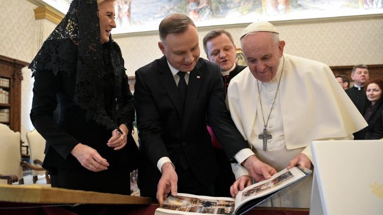 El Presidente de Polonia, Andrzej Duda y el Papa Francisco.