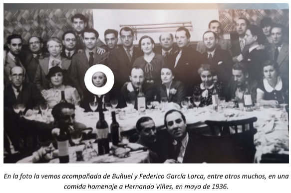 Pilar Bayona, Luis Buñuel, García Lorca y otros amigos en 1936