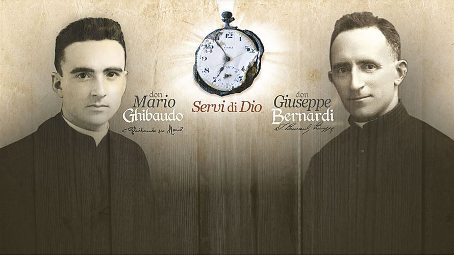 Los padres Ghibaudo y Bernardi, mártires de los nazis en la matanza de Boves, Italia.