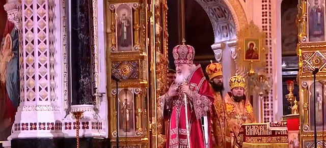 El patriarca Kiril de Moscú, en su sermón de Pascua de este año.