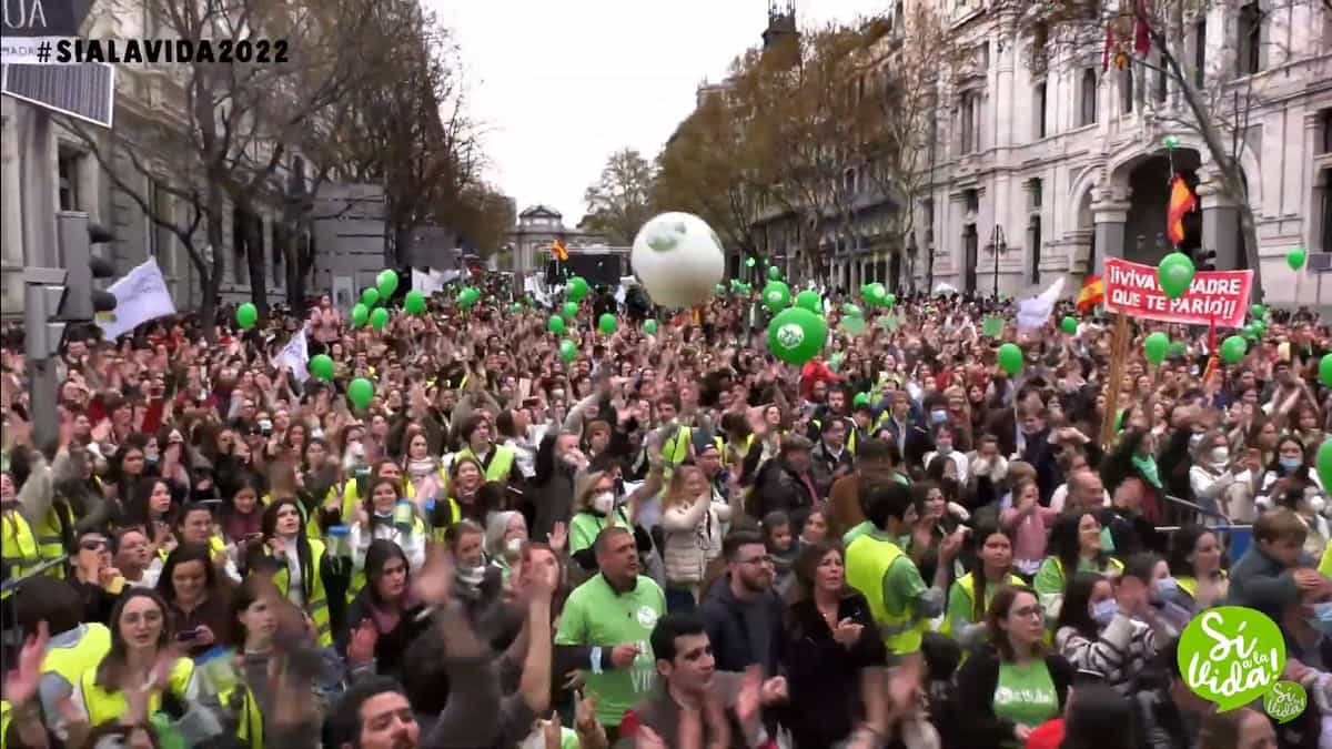 Marcha Sí a la Vida de marzo 2022 en Madrid