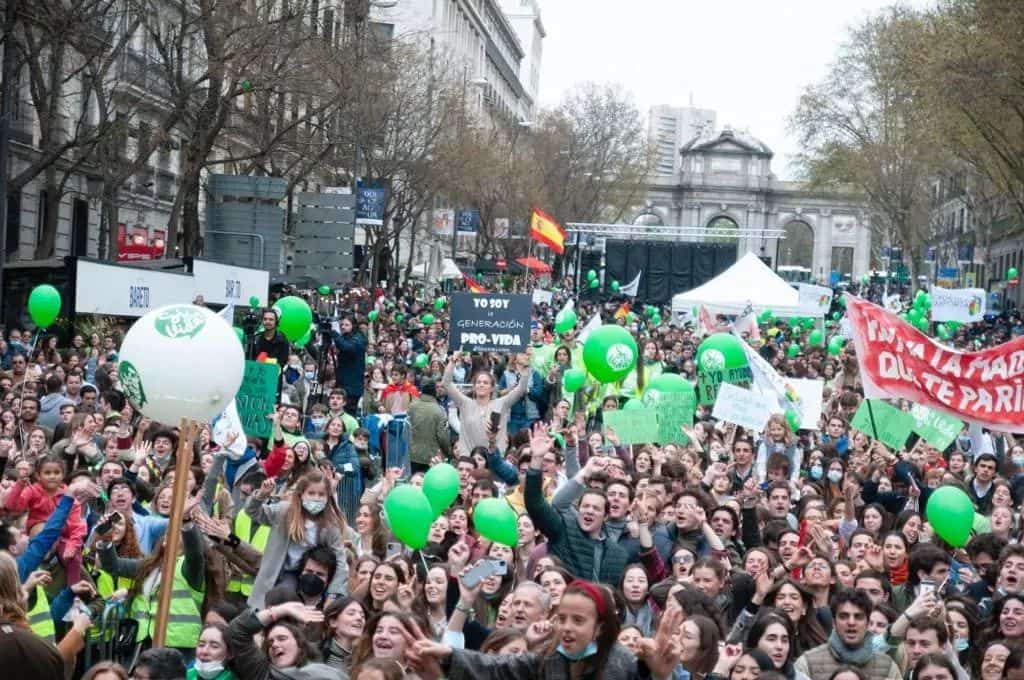 Marcha Sí a la Vida en Madrid en marzo de 2022