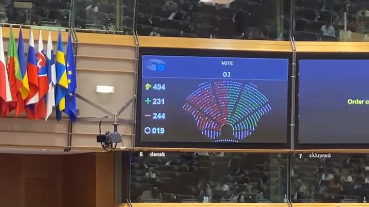 Resultado de la votación en el Parlamento Europeo
