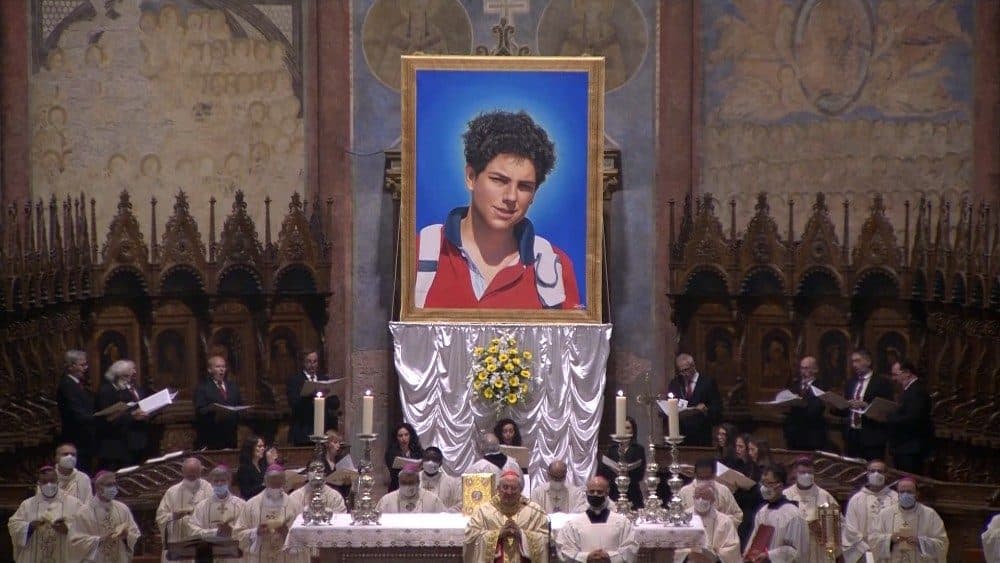 Ceremonia de beatificación de Carlo Acutis en 2020