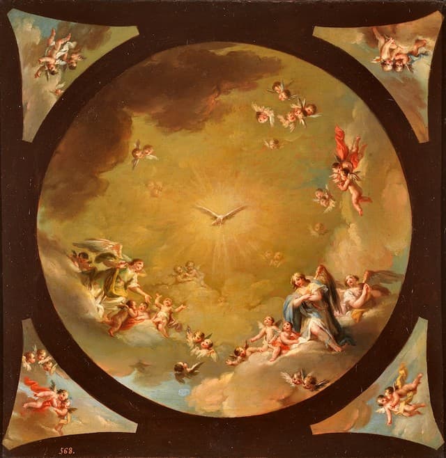 'Adoración del Espíritu Santo por los ángeles' (1797), de Jacinto Gómez Pastor.