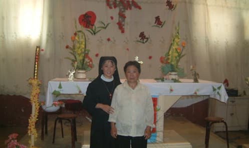 Martina Hou, con su mare, Zhang
