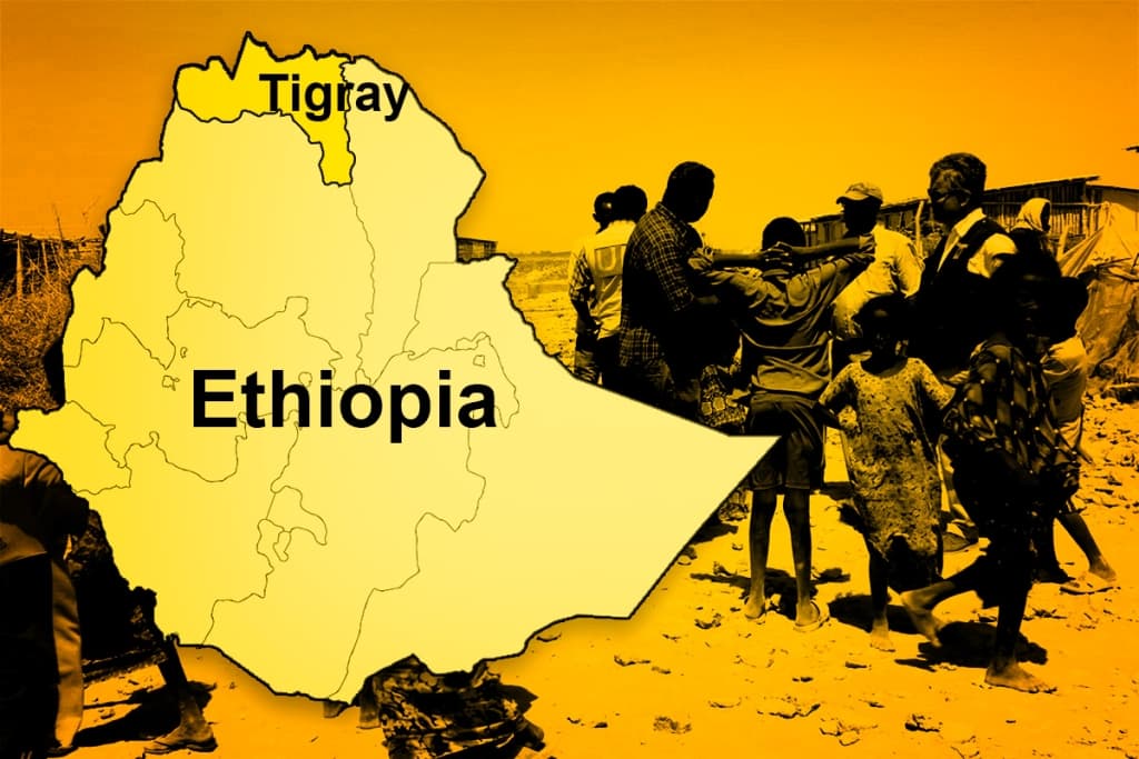 Mapa de Tigray en Etiopía