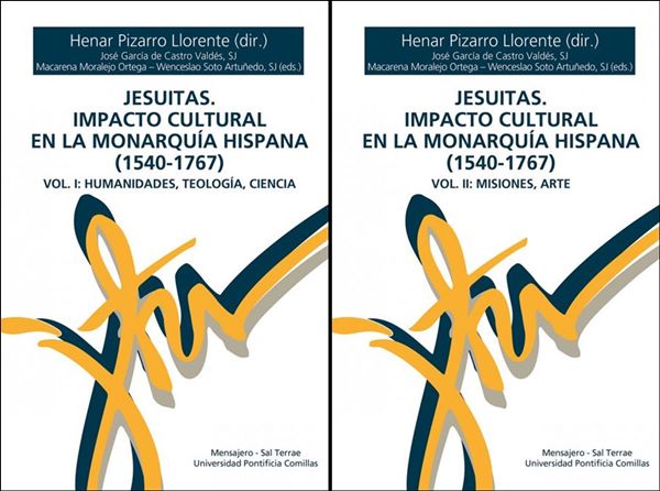 Los dos volúmenes de 'Jesuitas. Impacto cultural en la Monarquía hispana (1540-1767)'. 