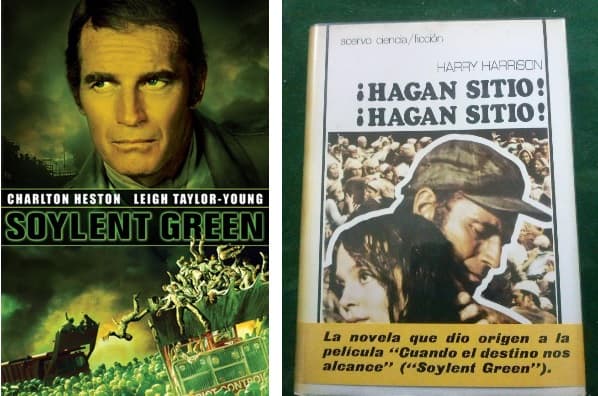 Soylent Green y la novela Hagan Sitio, portada y cartel