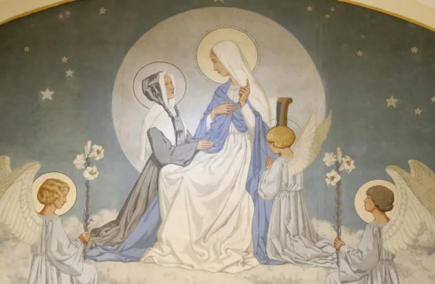 Escena de Santa Catalina Laboure, de 24 años, y la primera aparición de la Virgen
