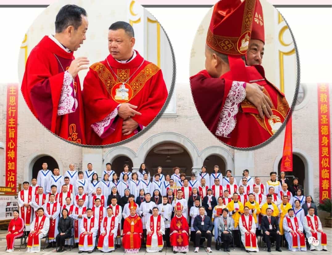 La ceremonia de instalación de Peng como obispo auxiliar, por la que Roma protesta 