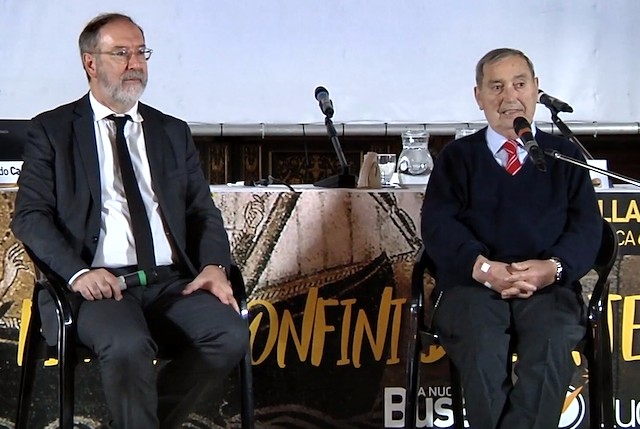 Riccardo Cascioli, junto a Vittorio Messori en un acto de 2019.