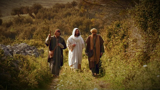 Una representación de Jesús con los discípulos de Emaús