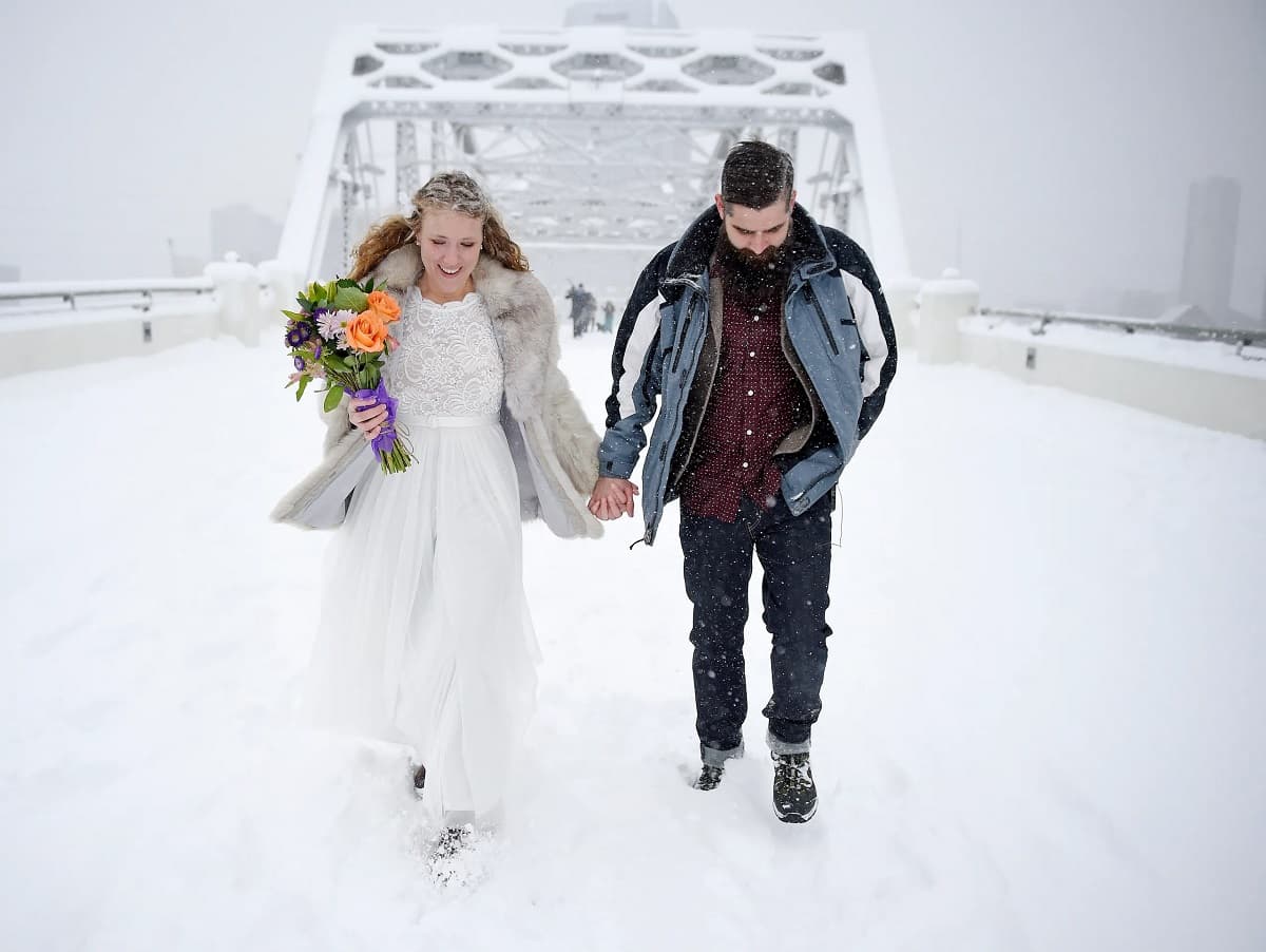Jessica Reed y John Pyle se casaron durante una tormenta de nieve en 2016 en Nashville