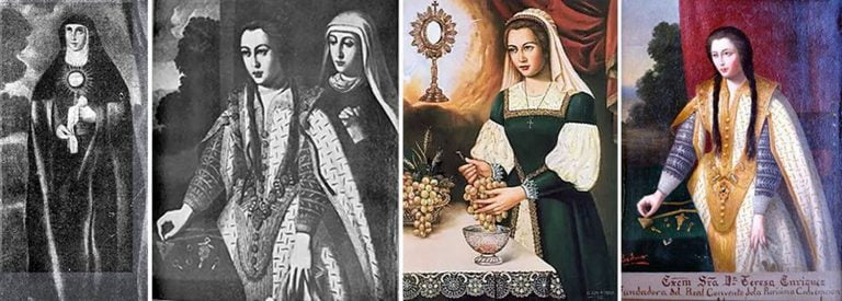 Representaciones de la ahora venerable Teresa Enríquez de Alvarado