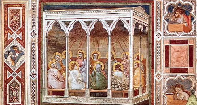 El Pentecostés de Giotto, año 1302 a 1305