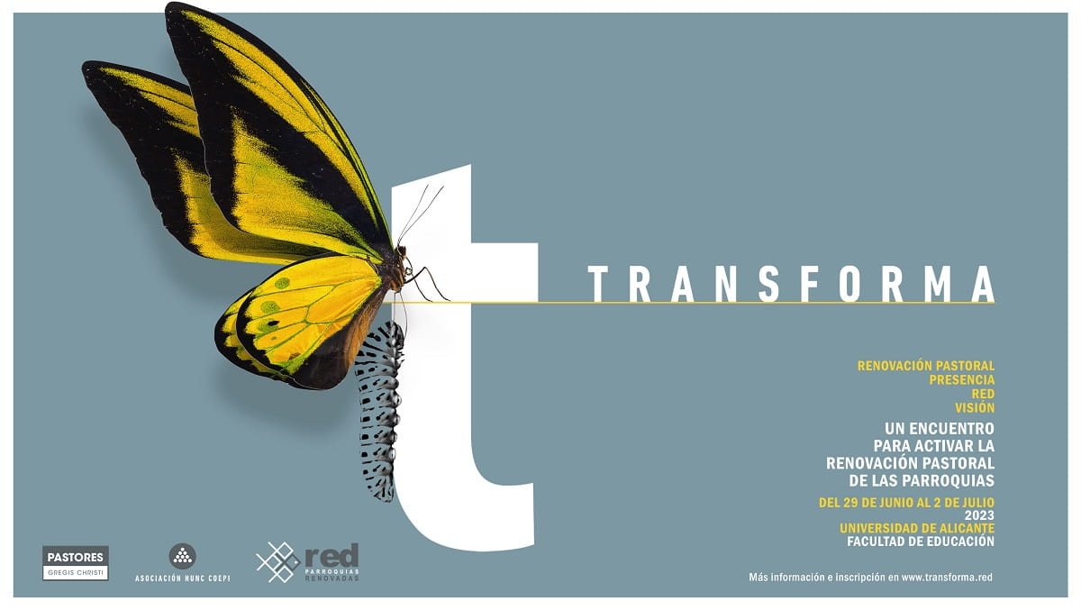 Cartel del encuentro evangelizador Transforma, en Alicante en verano de 2023
