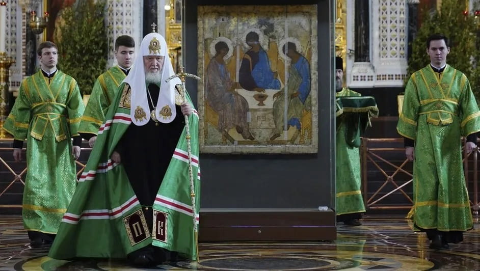 La Trinidad de Rublev ha estado un mes en la catedral moscovita de Cristo Salvador, sin atraer multitudes