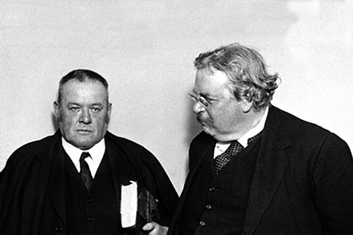 Belloc y Chesterton, padres del distributismo.