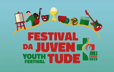 Logotipo del Festival de la Juventud de Lisboa durante la JMJ 2023