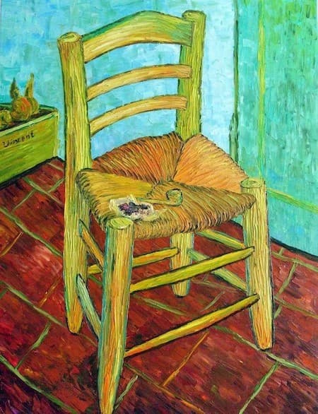 'La silla de Vincent con su pipa', cuadro pintado por Vincent Van Gogh en 1888 que se conserva en la National Gallery de Londres.