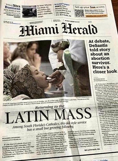 El 'Miami Herald' investigó la historia relatada por DeSantis y la llevó a portada del periódico.