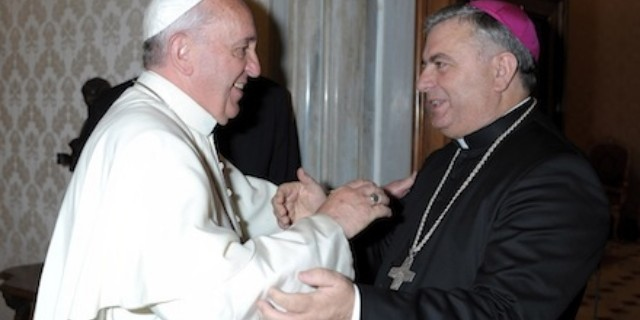 El arzobispo Rodríguez Carballo con el Papa Francisco