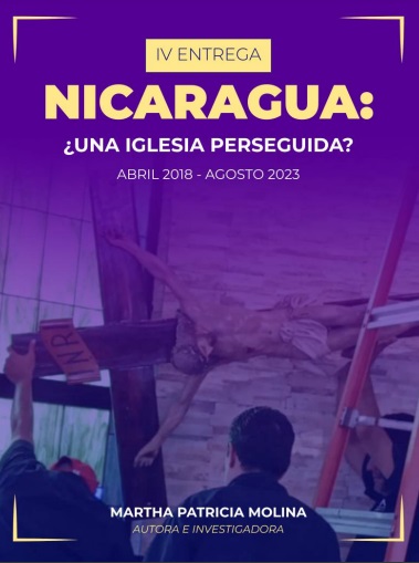Portada del IV Informe Nicaragua Iglesia Perseguida con datos hasta agosto de 2023