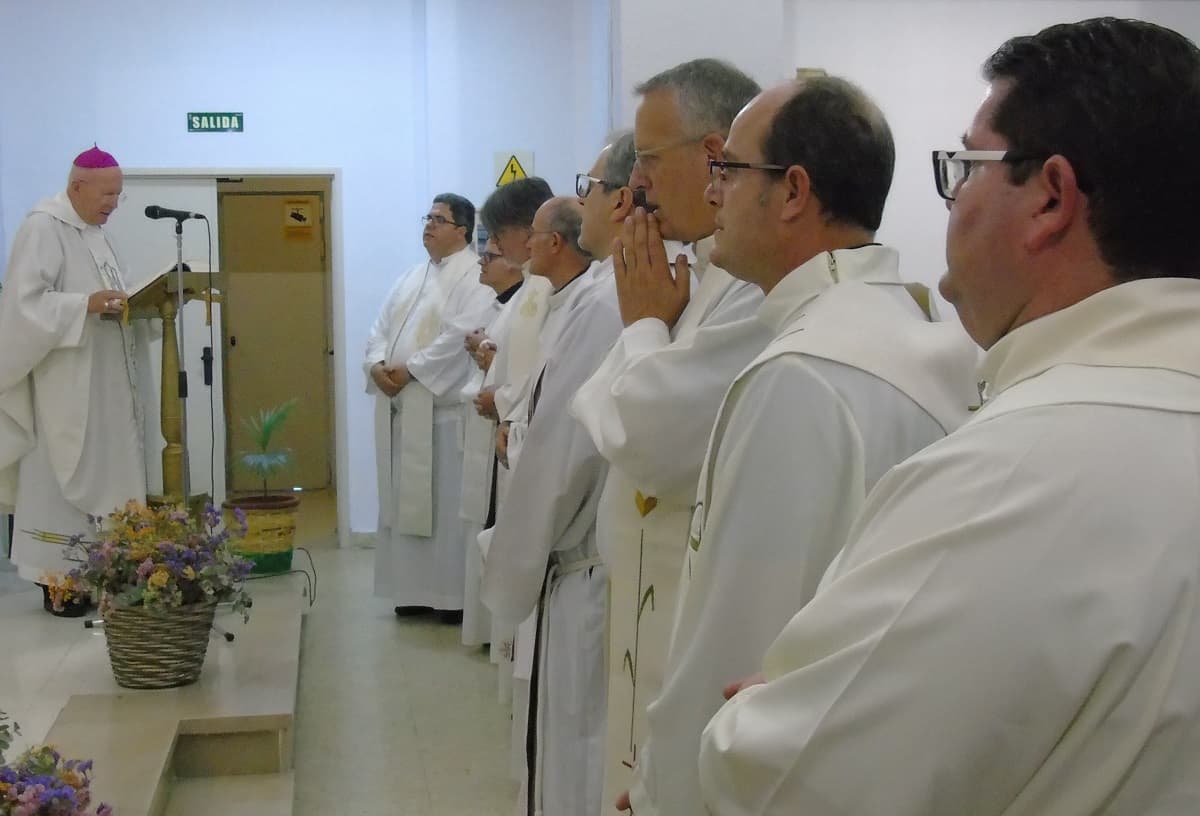 Misa del obispo Amadeo Rodríguez y los delegados diocesanos de Evangelización en el Santuario de los Mártires Oblatos