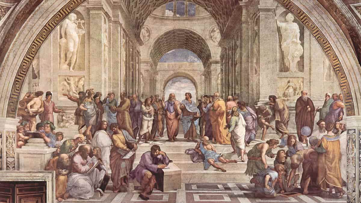Rafael, 'La Escuela de Atenas'. Museos Vaticanos.