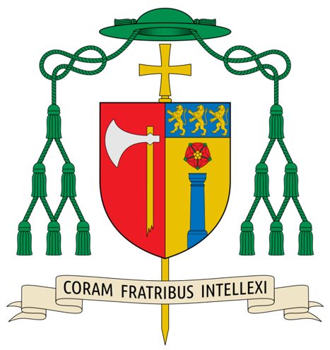 El escudo episcopal de monseñor Varden.