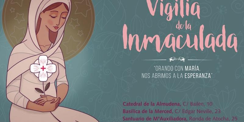 Dibujo y localizaciones de las Vigilias de la Inmaculada de 2023 en Madrid