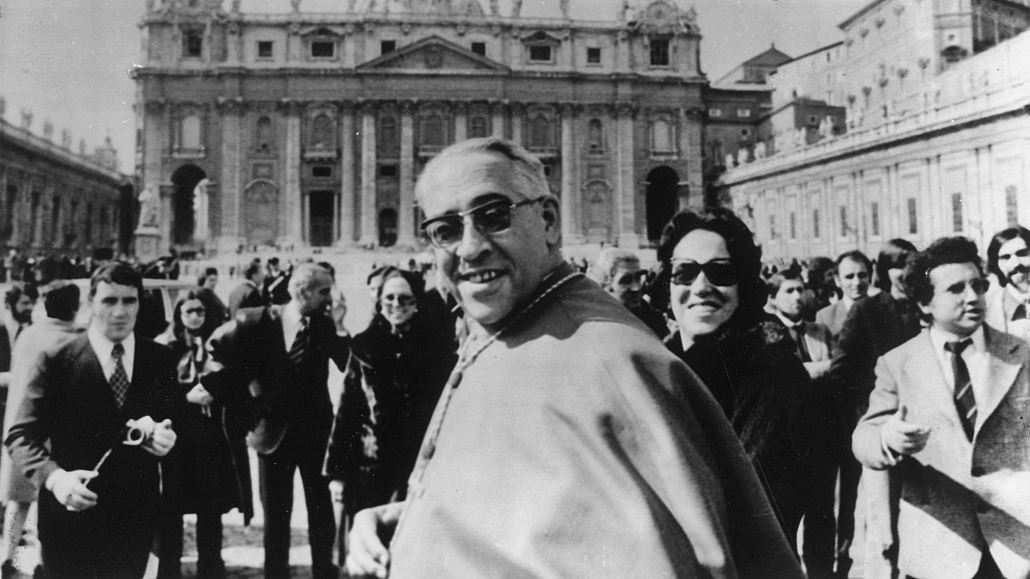 Don Marcelo, en la Plaza de San Pedro durante las sesiones del Concilio Vaticano II.