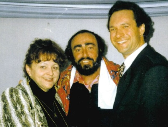 Babjak, con el tenor Pavarotti y la soprano Rybarska