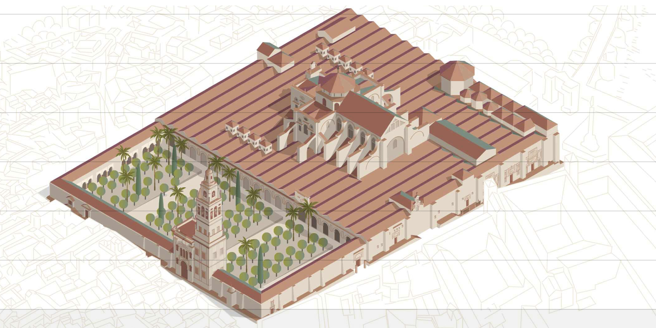Infografía de la Mezquita Catedral de Córdoba.