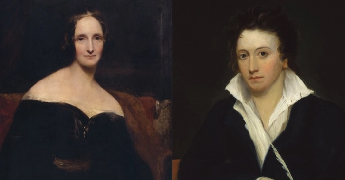 Mary y Percy Shelley. 