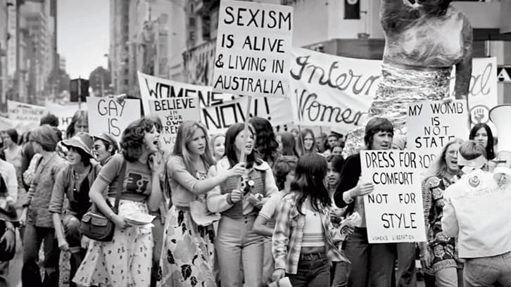 Marcha del Día Internacional de la Mujer en Sydney.