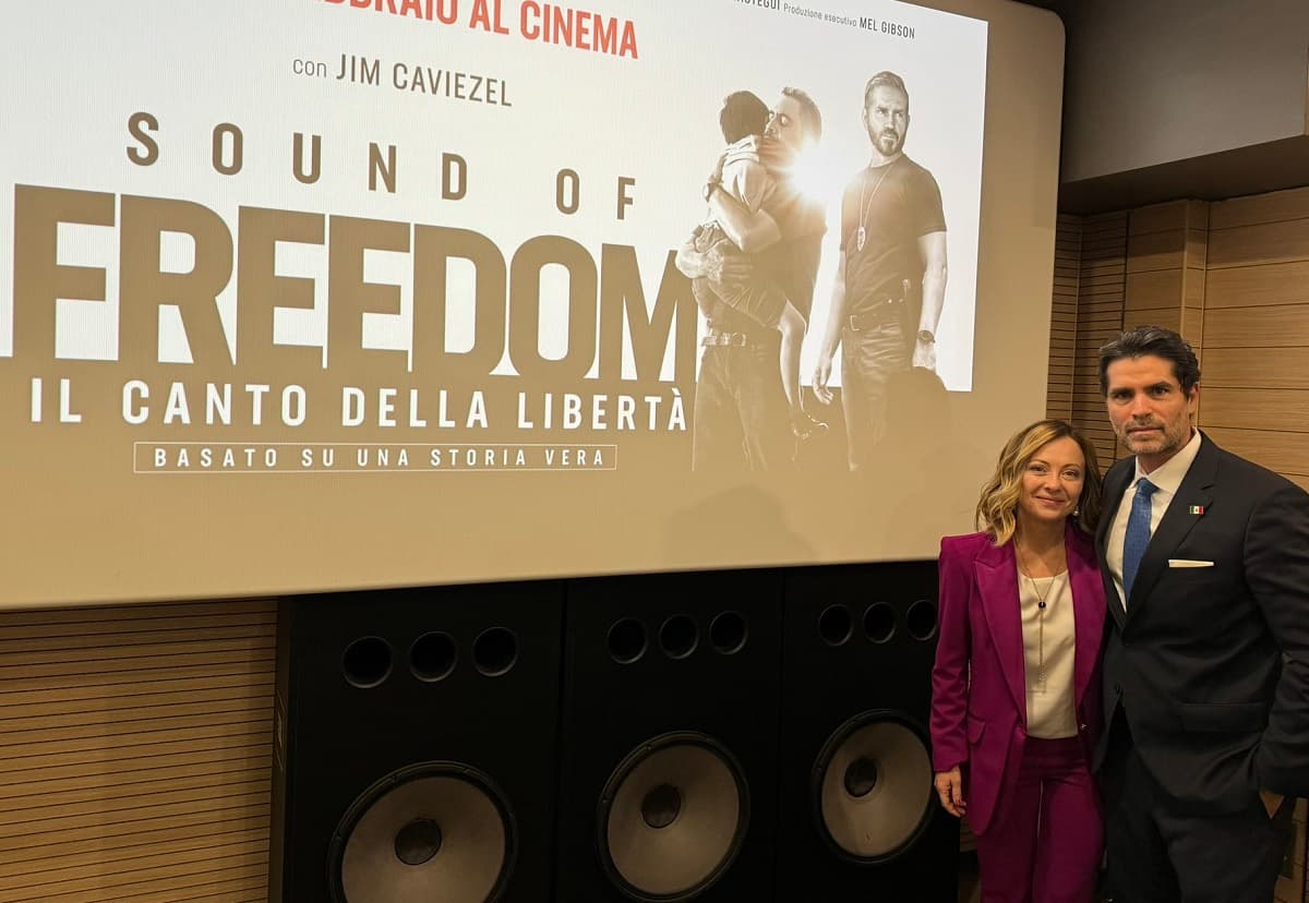 Giorgia Meloni fue a ver Sonido de Libertad con Eduardo Verástegui