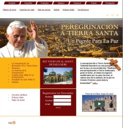 Israel crea una web para el viaje del Papa a Tierra Santa