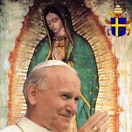 Juan Pablo II, con la Virgen del Tepeyac