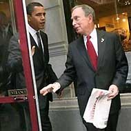 Barack Obama y Michael Bloomberg.