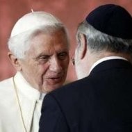 Benedicto XVI con el Rabino Jonathan Sacks