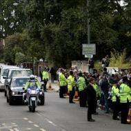 La policía británica custodia al Papa en Londres