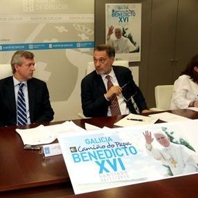 La visita de Benedicto XVI a Galicia ya tiene la foto con el lema promocional del evento