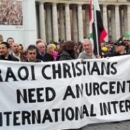 Manifestación contra los ataques a cristianos en Irak