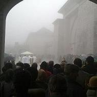 Un momento de la misa celebrada hoy en el Valle de los Caídos