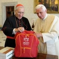 Benedicto XVI y Rouco ayer en el Vaticano