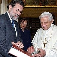 Rajoy con Benedicto XVI.