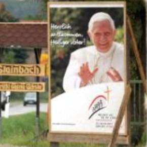 Un cartel del Papa en Alemania en el 2011