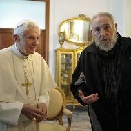 Benedicto XVI y Fidel Castro en La Habana